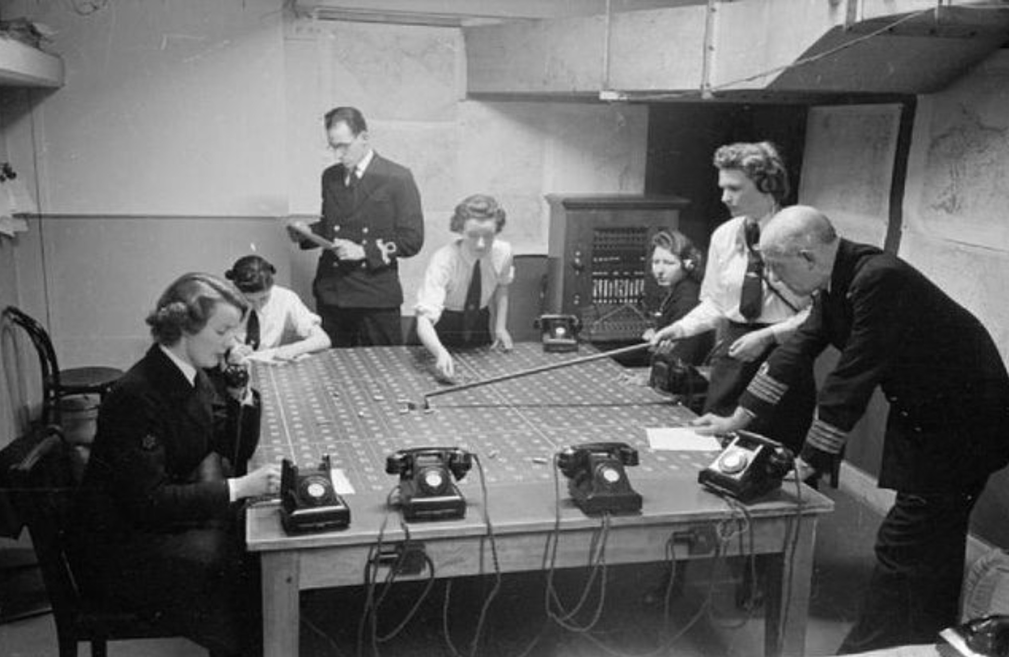 Plotting Table of the Operations Room at HMS EAGLET 